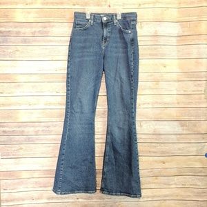 TopShop Moto Jamie Flare Blue Jeans